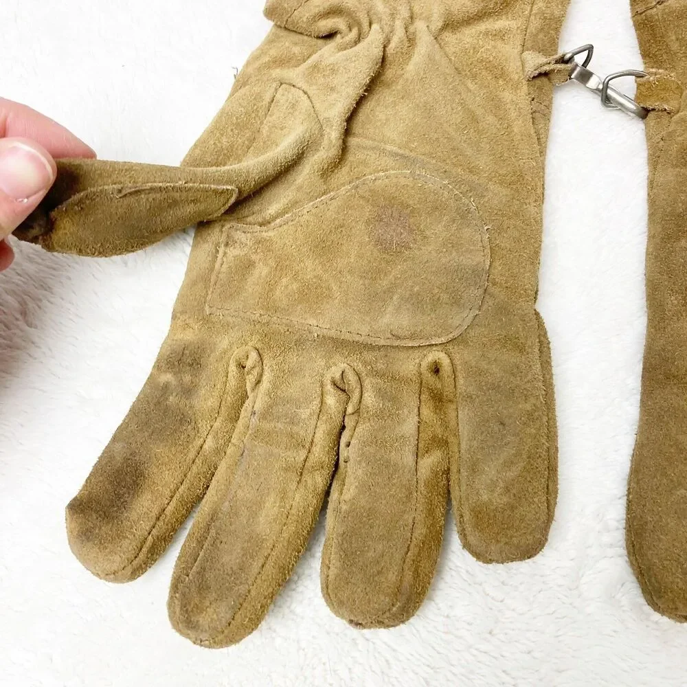 womens softan leather work gloves brown tan size medium